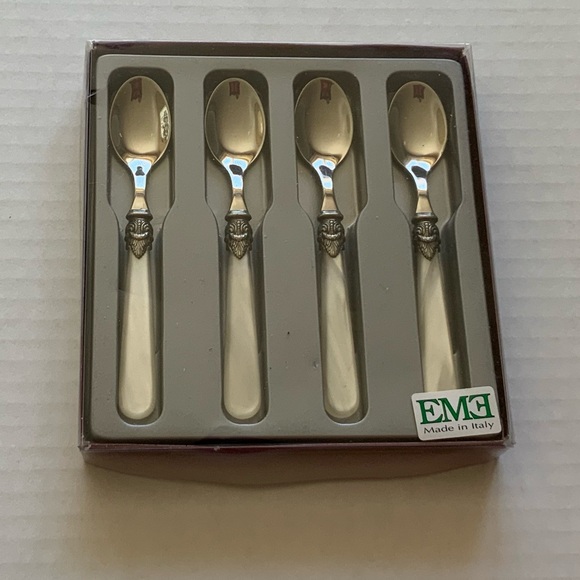 Eme Italy Napoleon Teaspoon / Coffee spoon set of 4 - Picture 11 of 13